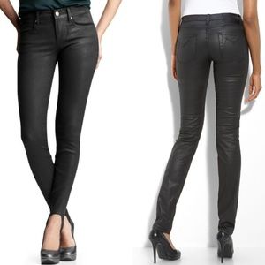 《 MNG 》 Black Waxed Jeans